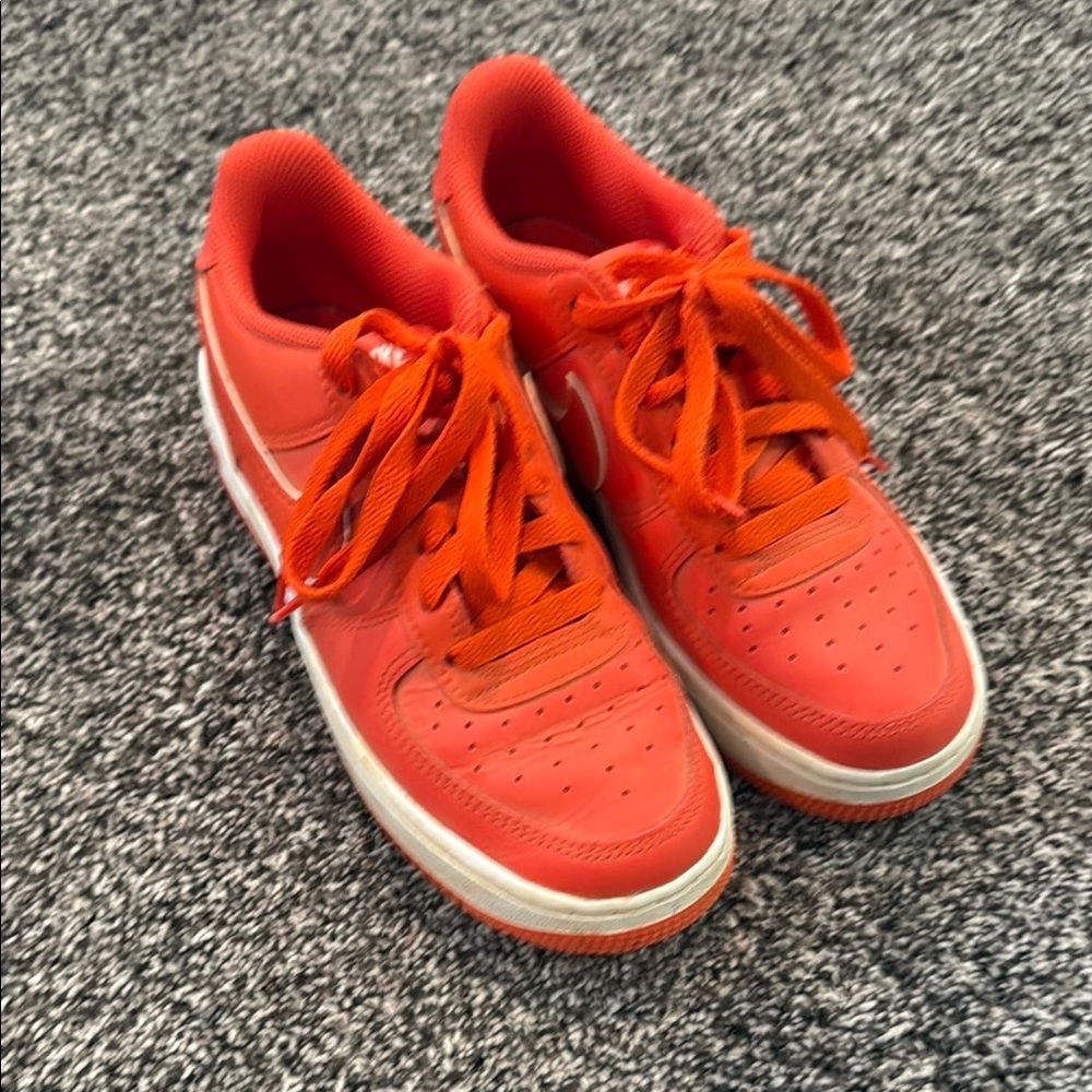 Kids Nike Red Orange Air Force